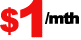 Just $1 a month